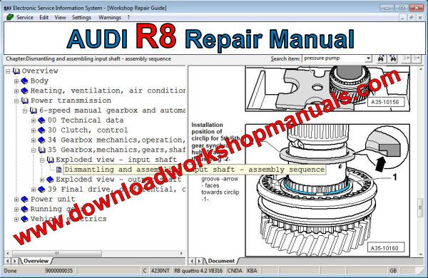 AUDI R8 WORKSHOP REPAIR MANUAL