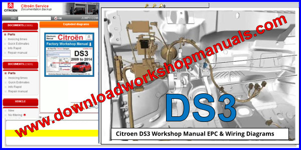 Citroen DS3 Workshop Manual EPC and Wiring Diagrams