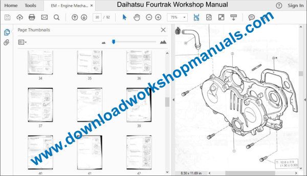 Daihatsu Fourtrak Workshop Repair Manual Download