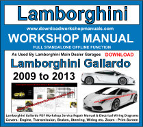 Lamborghini Gallardo Workshop Repair Manual Download