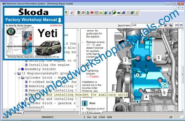 Skoda Yeti Workshop Manual