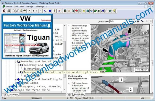 VW Volkswagen Tiguan Service Manual