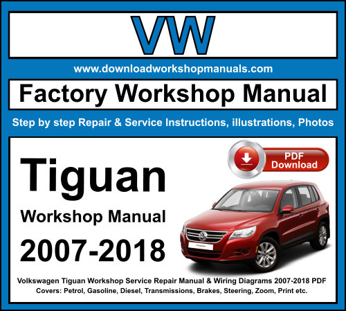 VW Tiguan 2007-2018 pdf repair workshop manual