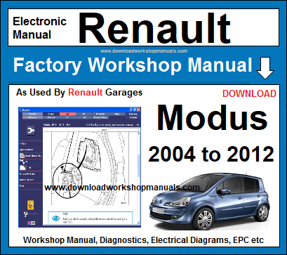 renault modus workshop service repair manual