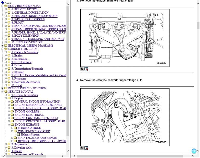Chevrolet Kalos Workshop manual and Wiring Diagrams