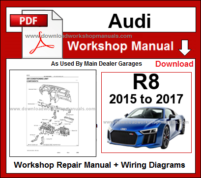 Audi R8 2015 to 2017 repair workshop manual