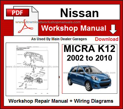 Nissan Micra k12 Workshop Service Repair Manual