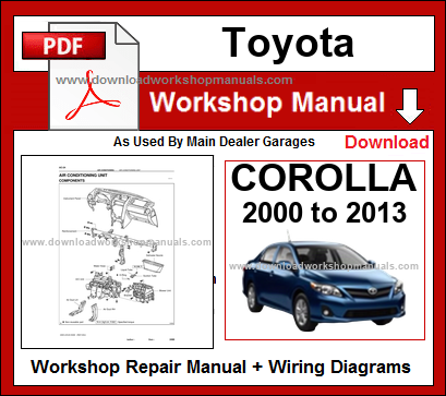 Toyota Corolla Workshop Service Repair Manual