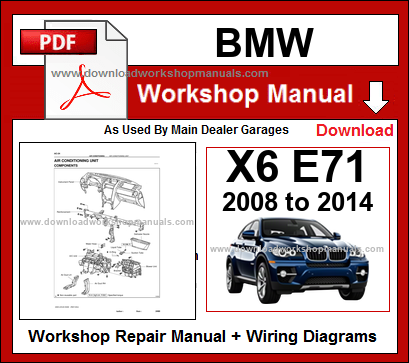 BMW X6 E71 PDF Workshop Repair Manual Download