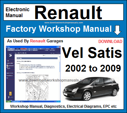 renault vel satis workshop service repair manual